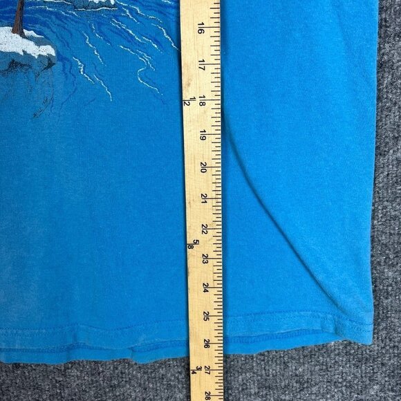 Vintage 1994 Artisans LEE Wolf Animal Graphic Art Nature‎ Snow Winter T Shirt L - Picture 6 of 8